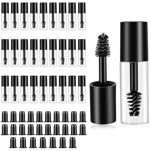 27 Pcs Empty Mascara Tubes with Wand, Mini 3ml Empty Mascara Bottles