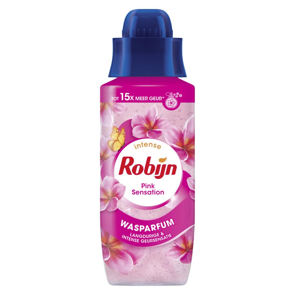 Robijn Intense perfumy do prania wszystkich ubrań i tekstyliów – Pink Sensation – do 15 razy więcej zapachu – 342 ml
