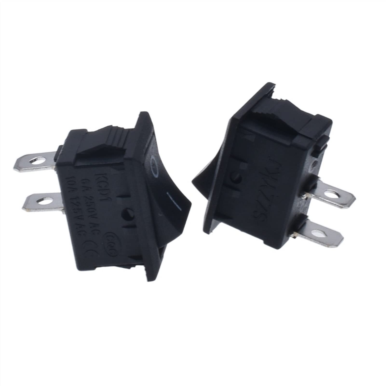 Oiyagai Lot de 30 interrupteurs à bascule KCD1-101 6 A 250 V 0,6 m 2 broches rouge
