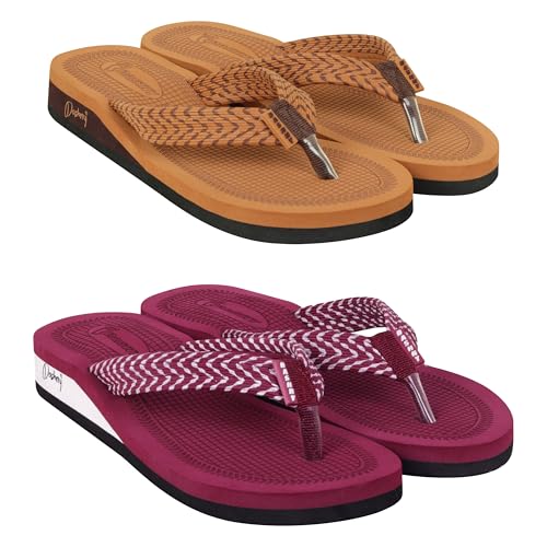 Image of Dashny Women's (1435-1434) |Extra Super Soft Comfortable Slippers |Tan Brown Casual Slides Slippers