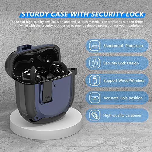 【Upgrade Secure Lock】 Case For Bose Quietcomfort Earbuds Ii (2022), Tpu Material 360°Full-Body Shockproof And Scratch Resistant For Bose Qc Ii With Carabiner(Black) #TOP1