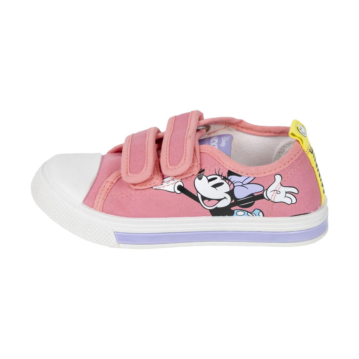 Children's Minnie Sneakers - Pink - Size 12 - Velcro Closure - Sneakers with Lights and PVC Sole - Made in Cotton - Original Product Designed in Spain
