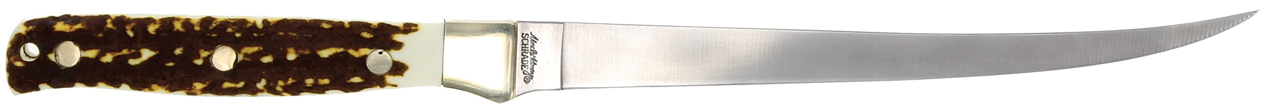 Next Gen 167UH Steelhead and 168UH Walleye Fixed Blade Fillet Knives with High Carbon S.S. Blades, Staglon Handles and Leather Sheath for Fishing, Filleting, Survival, Camping, and Outdoor