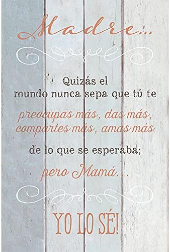 DEXSA Madre..Quizás El Mundo - Placa de madera con caballete y colgador de pared, con texto inspirador en español, con frase inspiradora en español,