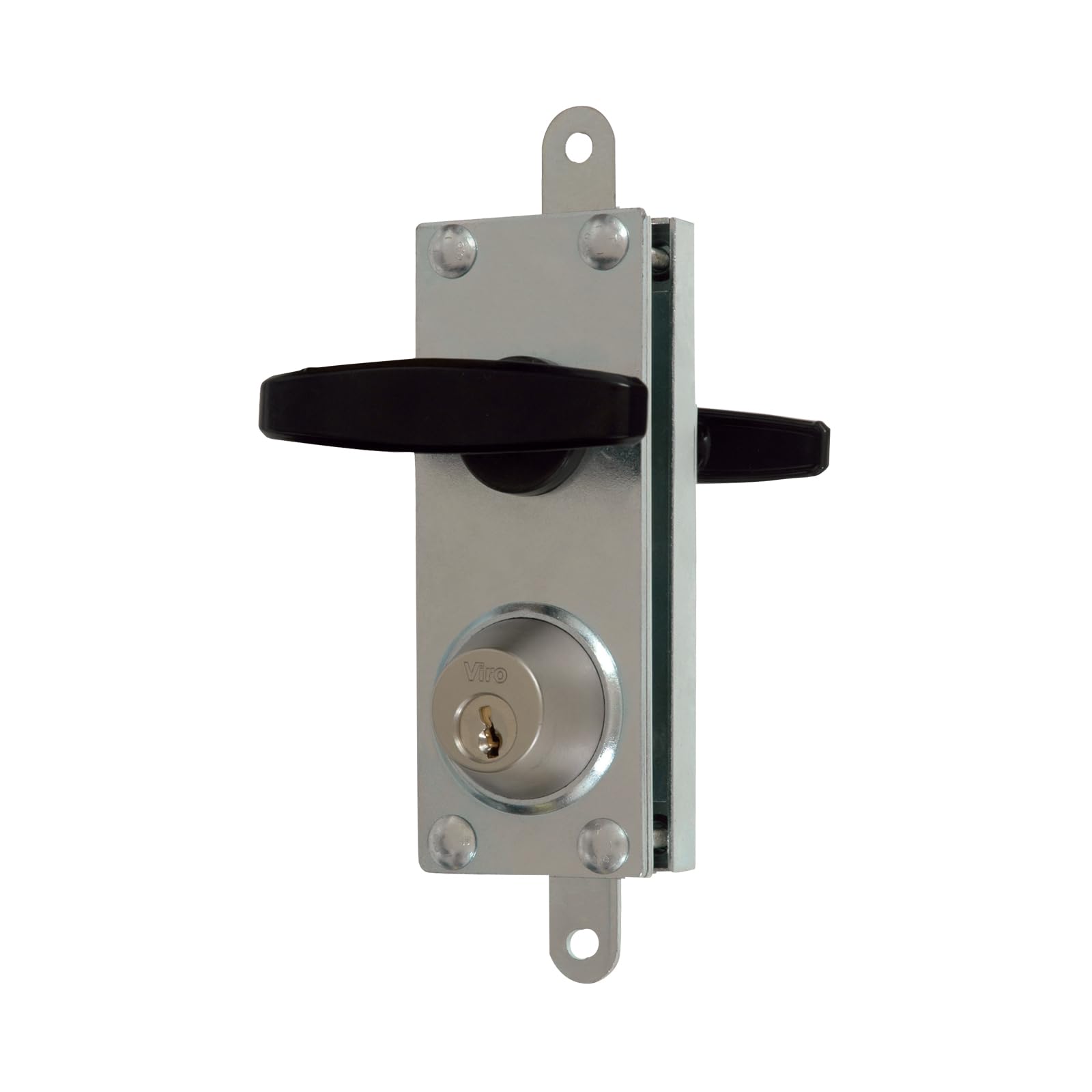 Viro | Serrature per Porte Basculanti e Serrande, Corazzata, con Coppia di Maniglie, Interasse 70 mm