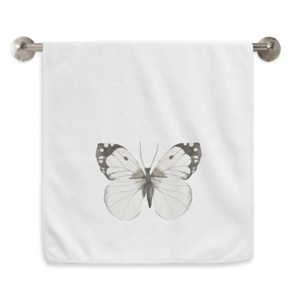 Serviettes débarbouillettes de bain papillon blanc 13x29