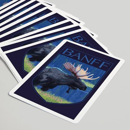 Baraja de 52 cartas Póker Banff Canadá Alce Noche miniatura 5