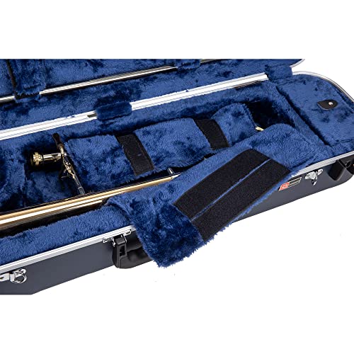 image for Crossrock ABS Woodwind Hardshell Case-Fits Tenor Trombone-Removable Sh