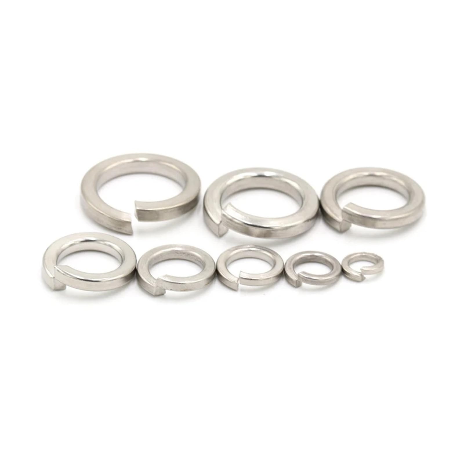10/50/100 Stück Federring Elastische Dichtung M1.6 M2 M2.5 M3 M4 M5 M6 M8 M10 M12 M16 M24 M27 M30 A2 Edelstahl(M8,100Pcs)