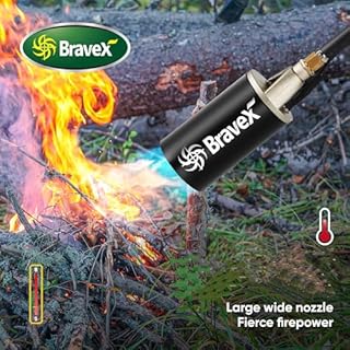 Propane Torch Weed Burner Torch - Weed Torch with Push Button Igniter, High Output with 10 FT Hose, Outdoor Torch Kit for Garden Stumps Wood Ice Snow Roofing