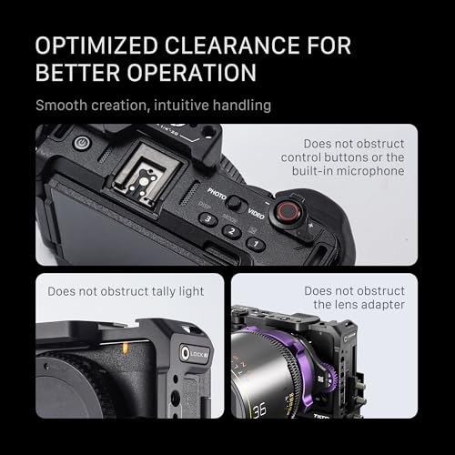 Tilta ZR Cage, Jaula Completa para cámara Compatible con Nikon ZR con roscas de 3/8"-16, 1/4"-20, Micro HDMI y Abrazadera para Cable USB-C - Negro TA-T98-FCC-B - imagen 4