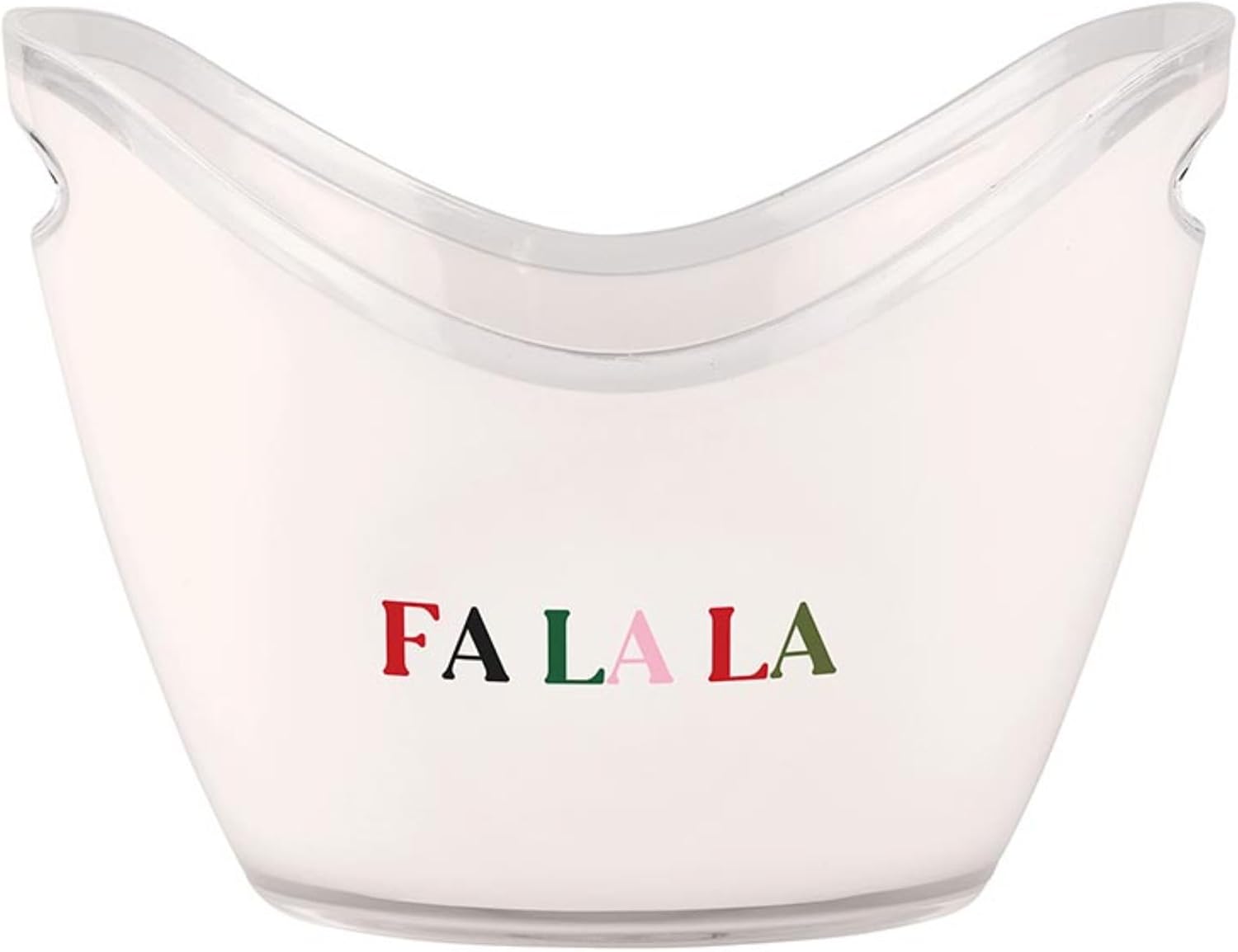 Slant Party Supplies Ice Bucket - Double Handle Acrylic Champagne Beverage Cooler, 10.8" x 8", Wedding - Rings
