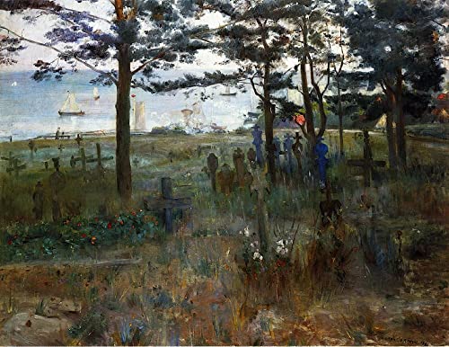 Tableau Cimetière des pêcheurs à Nidden Lovis Corinth pour habiller un grand mur vide 60x90cm
