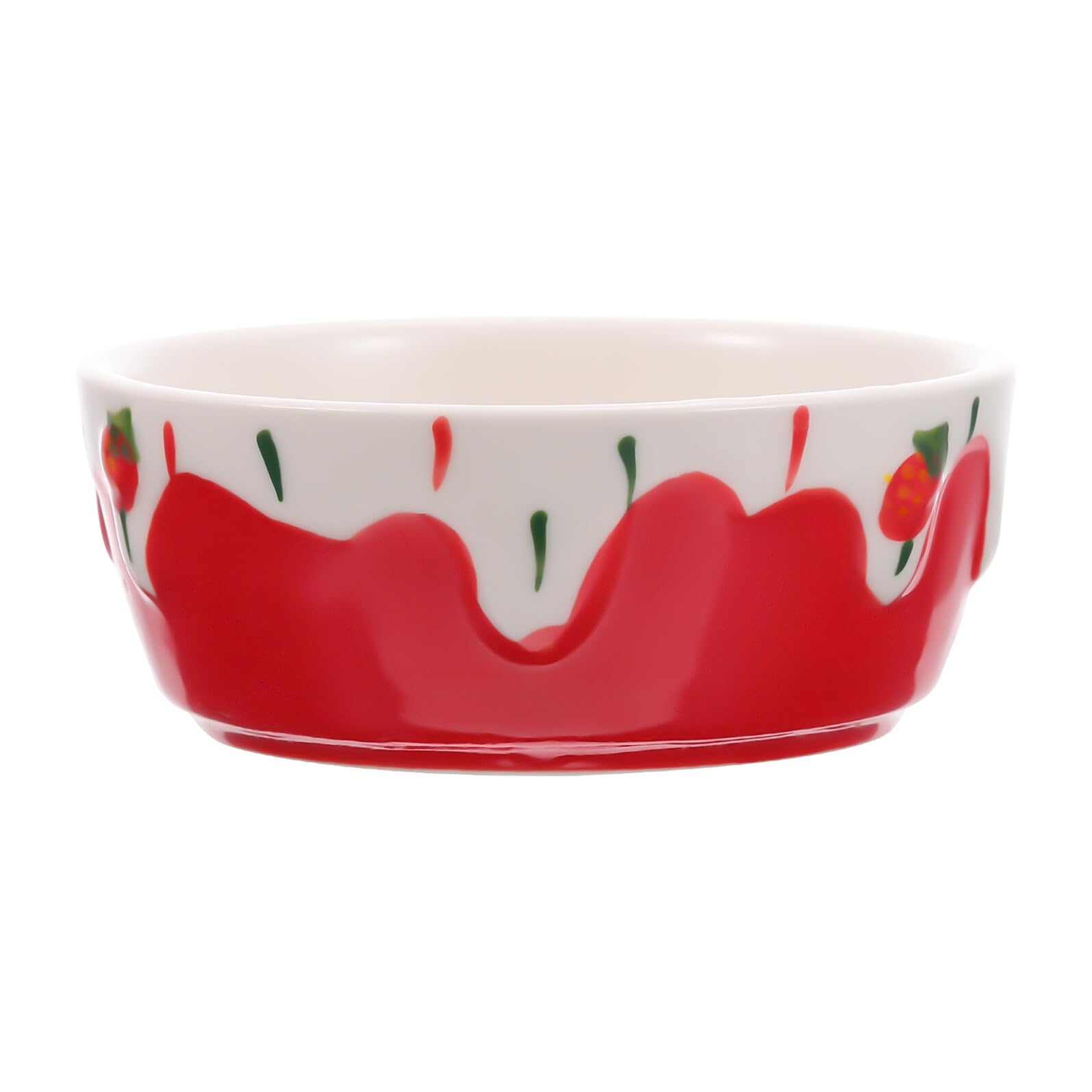 ORFOFE Bowl Use Sturdy Design Stable Base with and User-friendly Ceramic Small Food for Red Colour, Simple Structure Feeding Accessory Animal Guinea Pig Chinchilla Pet for Home