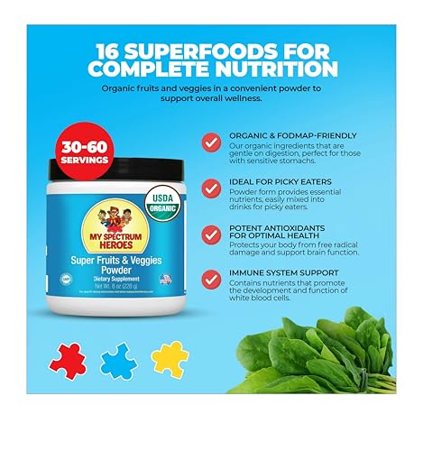 My Spectrum Heroes VEG_POWDER Super Fruits And Veggies Powder - Whole Food Supplement - 16 Superfoods - Powerful Antioxidant thumb #1