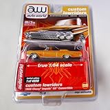 Autoworld Auto World 1/64 1962 Chevy Impala SS Cabrio Chevy Impala Basso Rider Giallo