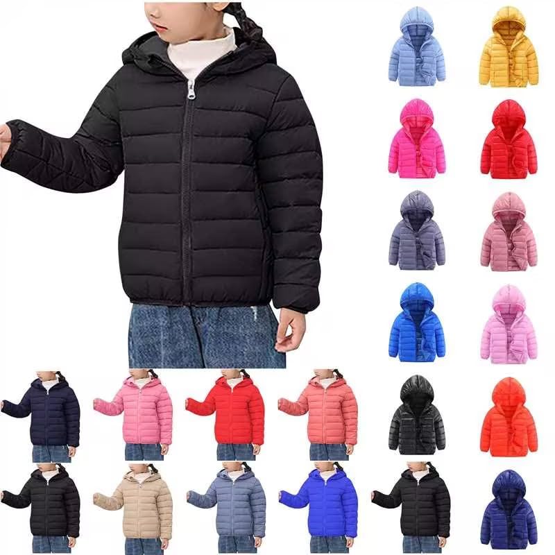 Girls' Winter Puffer Jacket with Faux Fur Trimmed Hood Warm Toddler Lightweight Coat Cute Outerwear for Cold Weather
