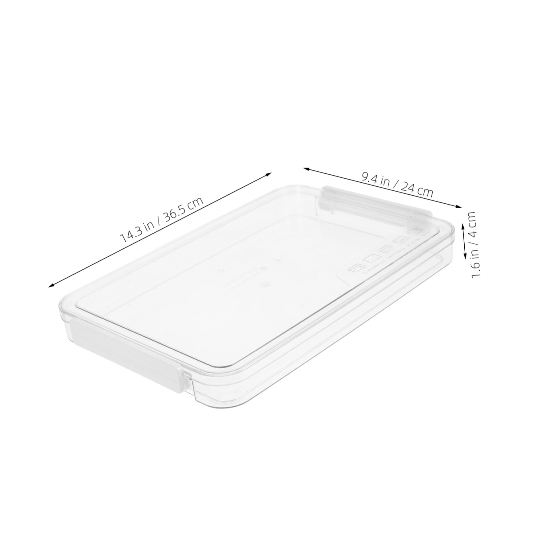 DOITOOL Caja de Archivo Transparente con Tapa 2 Piezas Blanco Pet Abs