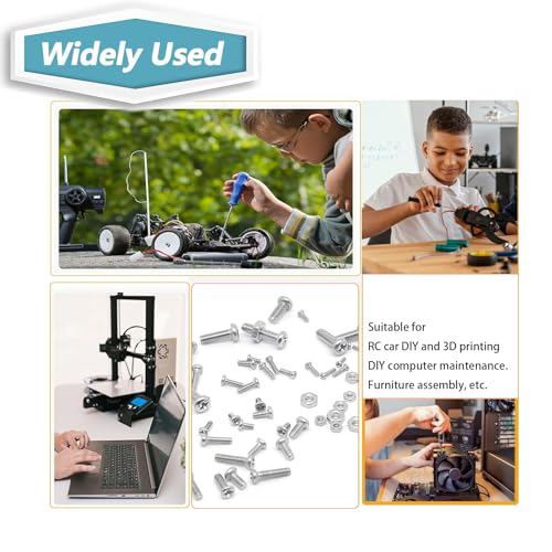 image for AvrestYPT 1110Pcs 304 Stainless Steel Metric Micro Screws Nuts Assortm