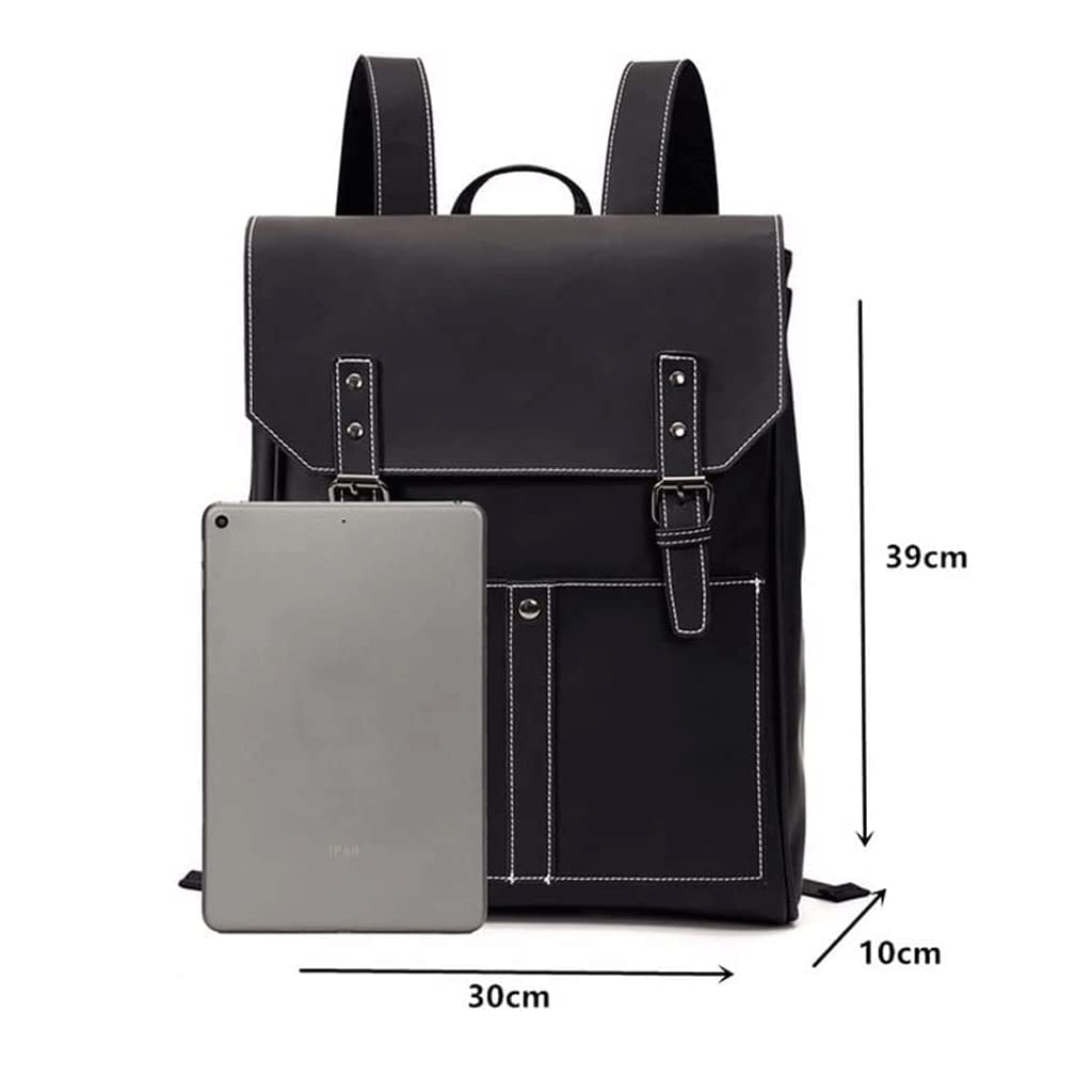 Mochila de Cuero Mochilas para Portátiles De Cuero PU De 14 Pulgadas Mochilas De Cuero De Gran Capacidad Mochila De Viaje Multifuncional Mochila De Hombro Alta Capacidad