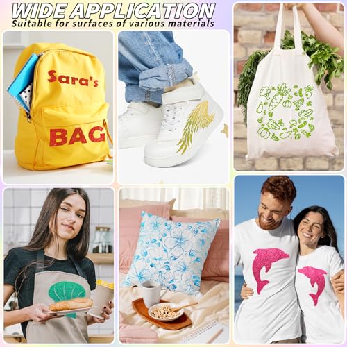 Image of 30 Pack Glitter HTV Vinyl 12 inch x 3FT Heat Transfer Iron On Vinyl Bundle