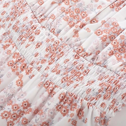 Image of GRACE KARIN Summer Dresses for Women 2026 Vacation,Smocked Floral Maxi Dress,Boho Beach Sundress with Pocket Fashion Clothing