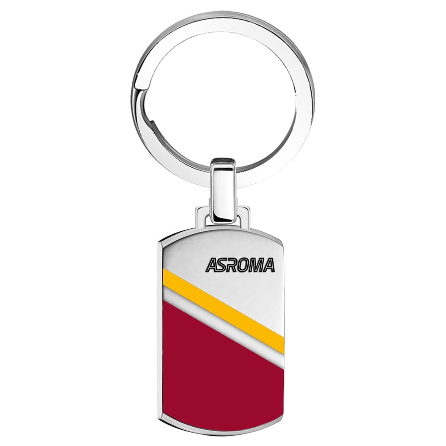 Clondo Portachiavi As Roma in Acciaio Inossidabile – Prodotto Ufficiale Calcio – Gadget Elegante e Resistente con Logo – Idea Regalo per Tifosi Giallorossi