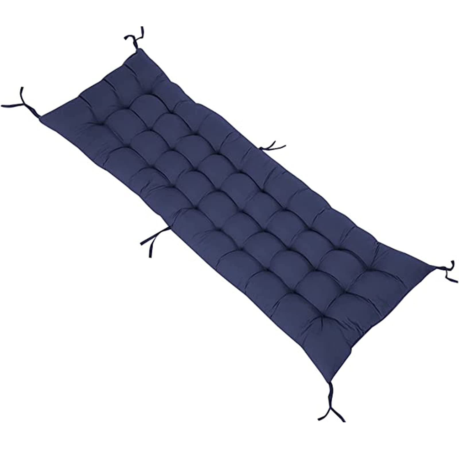 Pongpai 2/3/4 Seater Wooden Bench Cushion, Non-slip Seat Pad for Garden Patio Dining Swing Chair, Comfortable Thick Furniture Seating Cushions (Dark blue,48x155cm)