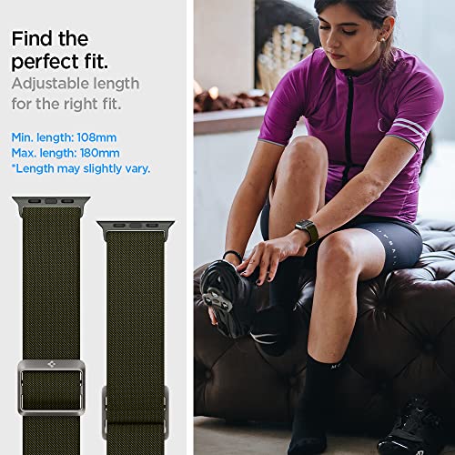 Image of Spigen for Apple Watch Band, Lite Fit Compatible with Ultra 3 /2 /1 49mm, Series 11 /10 46mm, 9 /8 /7 45mm, SE3 /SE2 /SE /6 /5 /4 44mm, 3 /2 /1 42mm Lightweight Soft Breathable Adjustable Strap