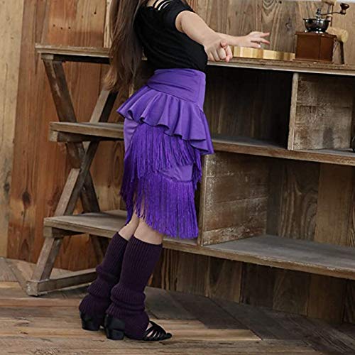 Image of YUANQIAN Women Winter Extra Soft Long Legwarmer Warmer Knitted Stirrup Leg Warmers for Yoga Ballet Dance