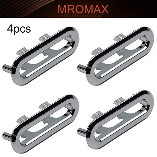 MroMax 4ps Sink Overflow Ring, Rectangle Cap, Cover Insert Spares, Basin Tidy Drain Cap, Siliver - Image 4