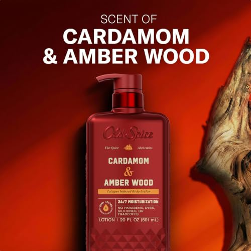 Old Spice Hand & Body Lotion for Men, Cardamom & Amber Wood Scent, 20 fl oz - image 5