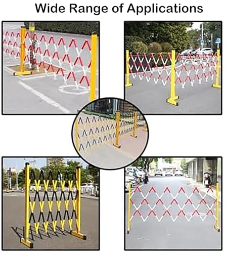 Clôture de sécurité rétractable extensible 1,2x7m à roulettes pour chantier - 6