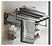 GXFWJD Baño (con Gancho) Toallero/Porta Toalla/Armario De Baño,la Mejor Opción para Toalleros/Estante Abatible A 90°/para Baño Y Cocina,sin Taladrar (Color : Silver, Size : 50cm)