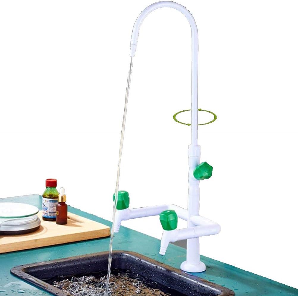 Takuey Copper Deck Mount Laboratory Faucet Water Taps Set Chemistry Lab Faucet