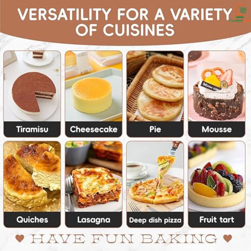 Image of PureBake Premium SGS Certified Cake Moulds | 8 inch Cake Tin- Teflon Coated Removable Base, Non-Stick Cake Tins /Pan /Trays for Microwave, Oven and Bakeware -Set (7 Inch Cake Tin)