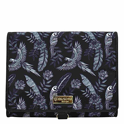 Image of Anuschka Hanging Travel Organizer - Wanderlust Collection - Nylon Fabric with Genuine Leather Trim and Artwork Print