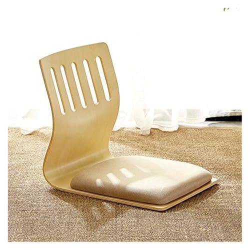 Genérico Silla de Tatami portátil con Respaldo, Silla de Suelo sin Patas, Silla de Piso de meditación Ventana salediza Balcón, Diseño Que se Adapta a la Curva de la Espalda(#5)