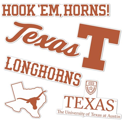 Desert Cactus University of Texas Sticker Longhorns UT Austinr Vinyl Decals Laptop Water Bottle Car Scrapbook Sheet T2 (Type 2-4)