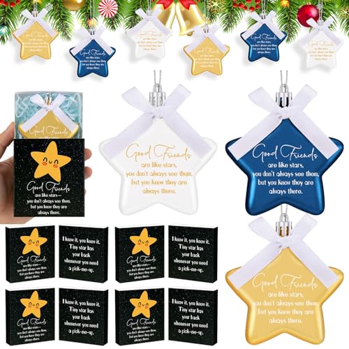 Jenaai 24 Sets Friendship Christmas Ornaments Bulk Good Friends Are Like Stars Christmas Gifts...