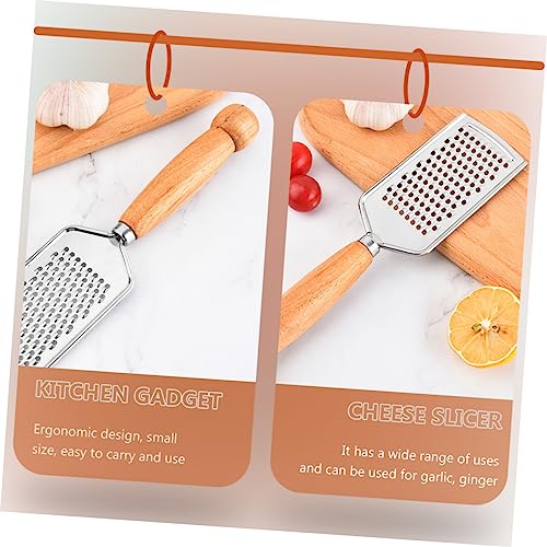 Rallador de Acero Inoxidable con Mango de Madera 2 Piezas miniatura 7