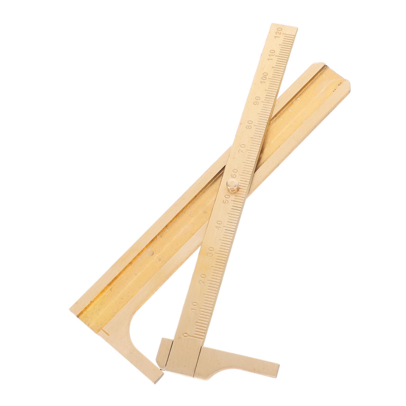 VILLFUL Brass Precision Tool Mini Double Scale Caliper 0- Range Measuring Gauge for Jewelry Coins Jade Portable