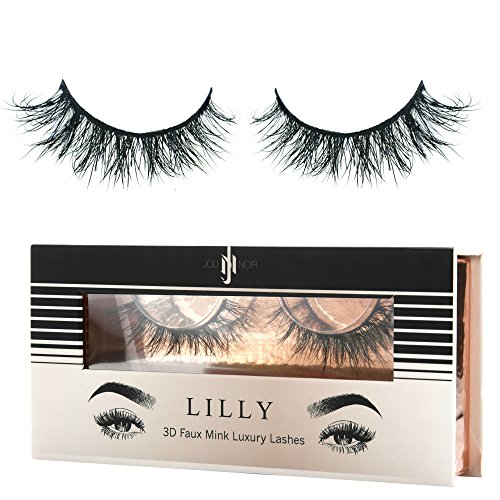 Joli Noir | Mink Lashes 3D Faux | Lilly | Reusable Lashes | 100% Handmade & Cruelty Free Eyelashes| 1 Pair Per Package