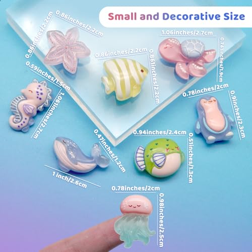 8 imanes decorativos pequeños de animales marinos para nevera miniatura 2