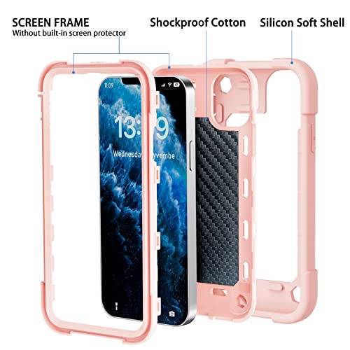 Image of MARKILL Compatible with iPhone with Built-in 360Rotating Ring Stand, Military Grade Drop Protection Full Body Rugged Heavy Duty Case Durable Cover (Pink, iPhone 11 6.1 inch)