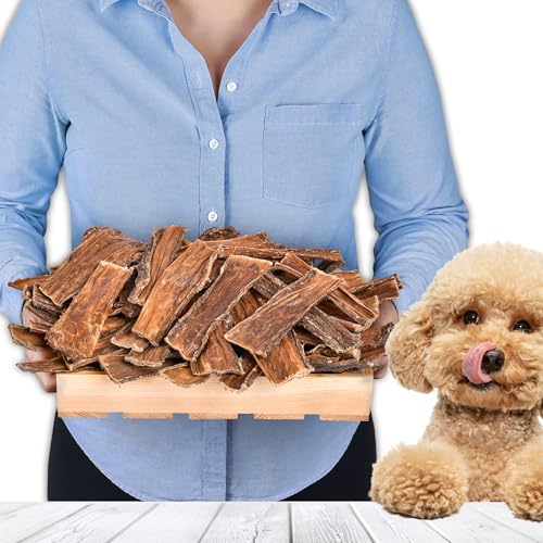 Rinderschlund Kausnacks für Hunde 1kg (ca. 43–48 Stück) | natürliche Rindfleisch-Leckerlis | Single Protein | ohne Rohhaut | proteinreich | Flache Streifen aus Rinderschlund