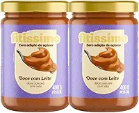 Kit 2 Doce de Leite Fit 400g Zero Açúcar Zero Lactose Sem Glúten Diet Fitissimo