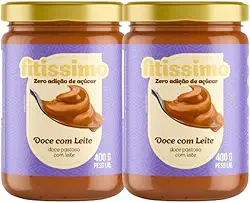 Kit 2 Doce de Leite Fit 400g Zero Açúcar Zero Lactose Sem Glúten Diet Fitissimo
