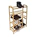 Produktbild Relaxdays Bambus Schuhregal H x B x T: ca. 96 x 68,5 x 26 cm Schuhschrank mit praktischem Stiefelfach und 5 Ablagen für Ihre Schuhpaare zur Schuhaufbewahrung aus Holz als stabiles Regal, natur