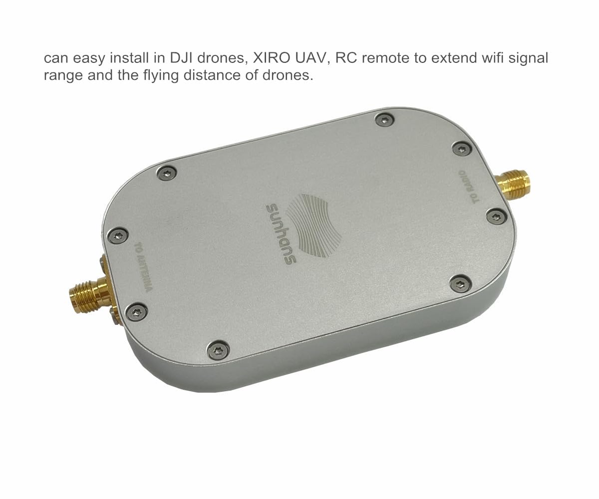 eSunRC 2.4G y 5.8G IEEE 802.11/a/n/b/g Banda Dual 2000mW 33dBm UAV WiFi Amplificador de señal WiFi Antena